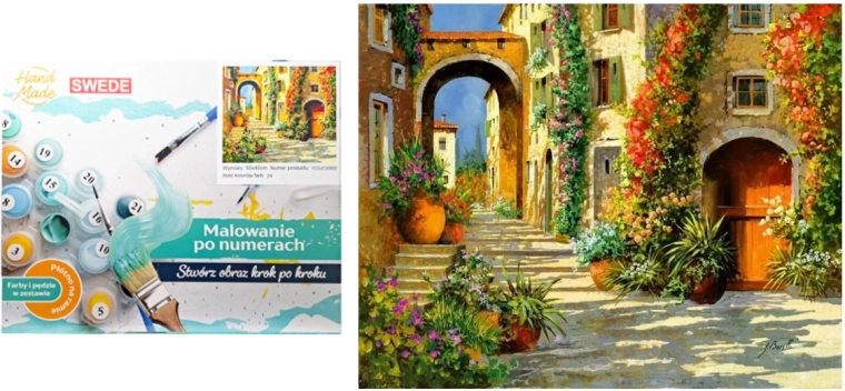 Pictură după numere – Străduță în orășel