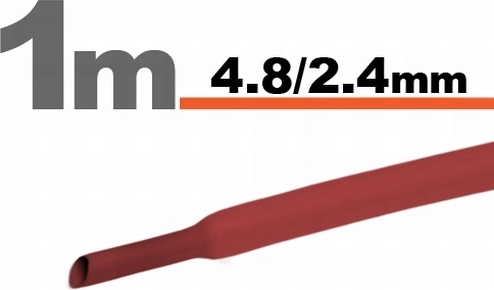 Tub termocontractabil roșu 4,8/2,4 mm