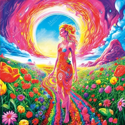 Puzzle Cărarea florală 1023 piese