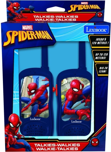 Stații walkie-talkie pentru copii LEXIBOOK SPIDER-MAN cu rază de acțiune de 120 m
