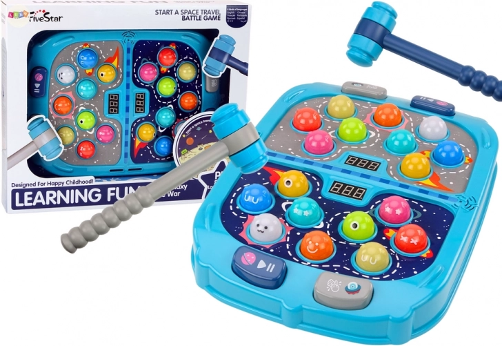 Wack A Mole Space Arcade Game 9 niveluri de viteză Lumini Sunete