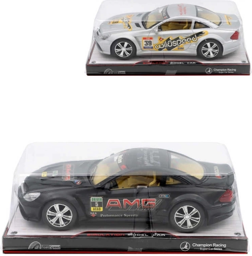 Mașină sport de curse cu motor cu inerție 25 cm în blister - 1 bucată