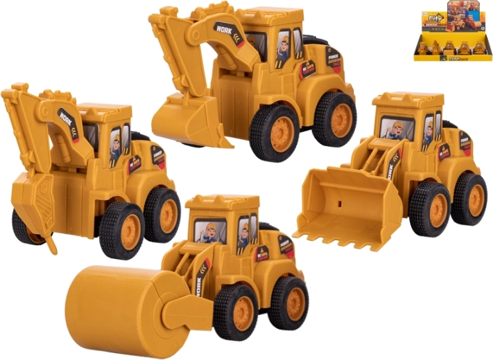 Set de vehicule de construcții cu propulsie prin apăsare 12–15 cm