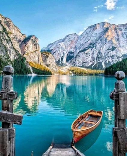 Norimpex Pictură pe numere Port în munți 40 × 50 cm