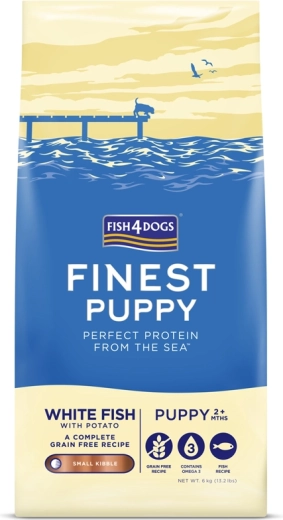 Hranule pentru căței din pește alb cu cartofi FISH4DOGS 6 kg