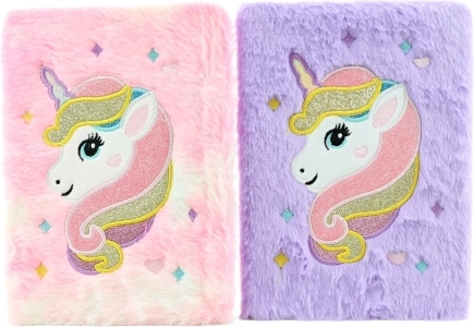 Caiet plușat Unicorn