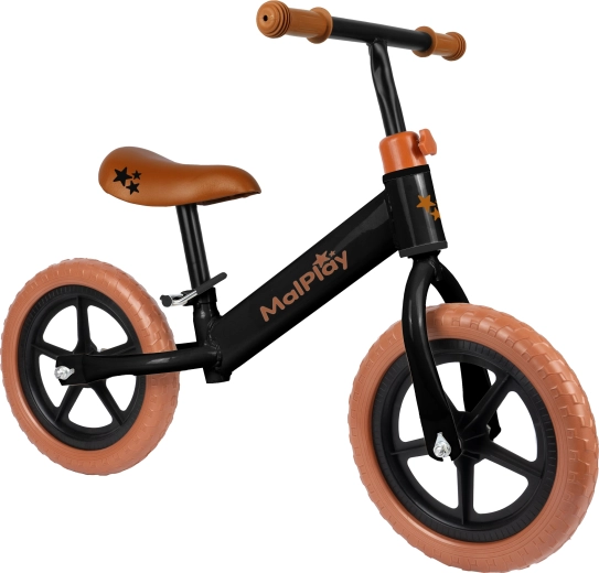 Bicicletă de echilibru LUWIK negru-maro