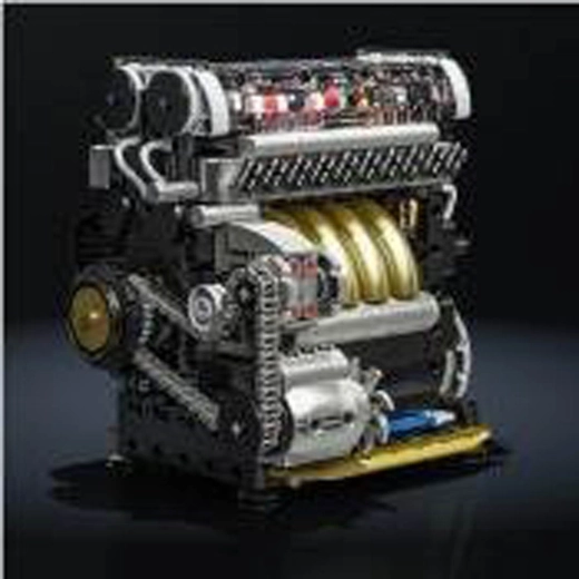 Set de construcție pentru modelul unui motor L-TYPE, 847 de piese