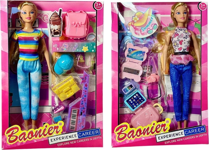 Păpușă călătoare cu accesorii