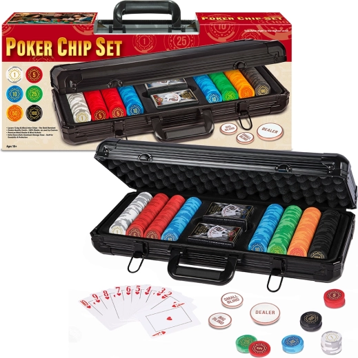 Set de poker ProPoker Elite 400 cu jetoane de 14 g