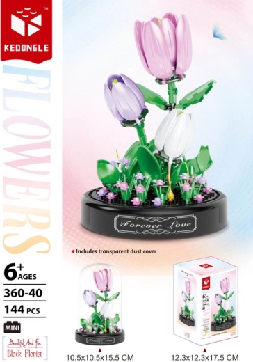 Set de construcție lalele sub clopot protector 144 de piese - 1 bucată