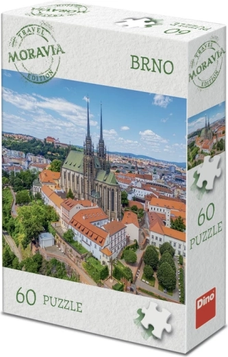 Puzzle Dino, ediția turistică Morava: Brno (60 de piese)