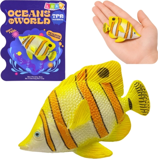 Figurină realistă din cauciuc – pește fluture cupru, 10,5 cm