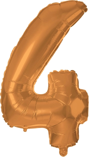 Balon din folie cifră 4, 30 cm, bronz Toro
