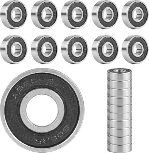 Rulmenți ABEC 9 pentru trotinete, skateboarduri și patine – set de 10 buc.