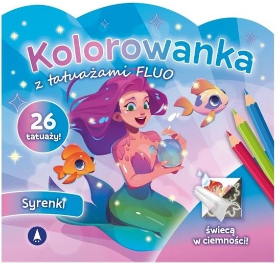 Cărți de colorat cu tatuaje fluo – zâne marine