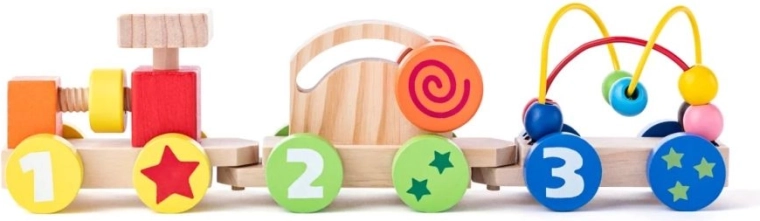 Tren senzorial din lemn