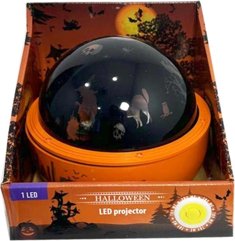 Proiector luminos de Halloween cu rotație silențioasă, LED, 16 × 13,5 cm