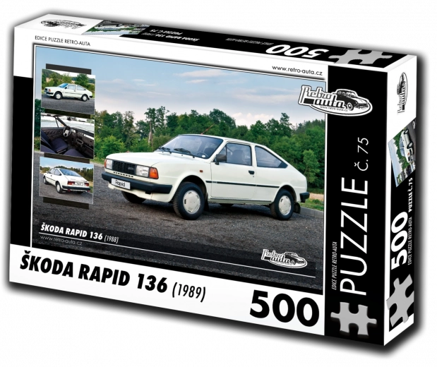 Puzzle Retro-mașini Škoda Rapid 136 (1988) – 500 piese