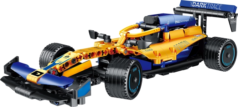 Set de construcție mașină de formulă portocalie 27 cm - 1 bucată