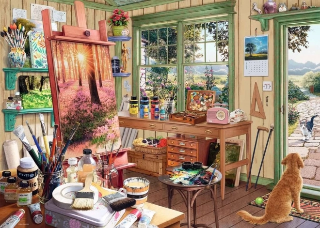RAVENSBURGER Puzzle Refugiul meu nr. 11: Atelier de grădină 1000 piese