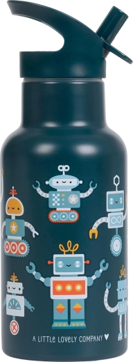 A Little Lovely Company sticlă de băut din inox cu pereți dubli 350 ml roboți