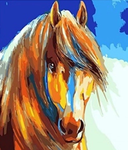 Mozaic cu diamante - Cal cu coamă deschisă la culoare