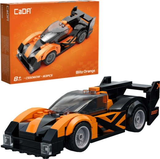Set de construcție CaDA mașină de curse Blitz Orange 163 piese