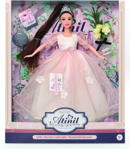 Păpușă în rochie de seară cu accesorii 28 cm