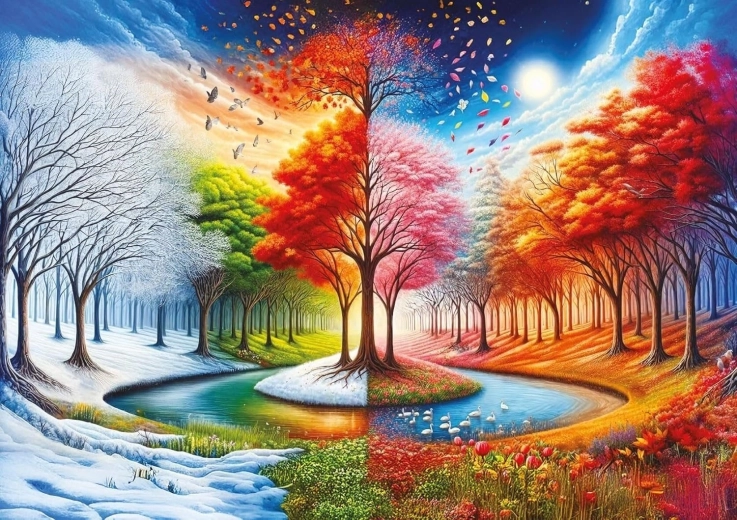 Puzzle Patru lumi 2000 piese ART PUZZLE