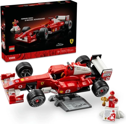 Lego Icons Ferrari F2004 și Michael Schumacher set de construcție