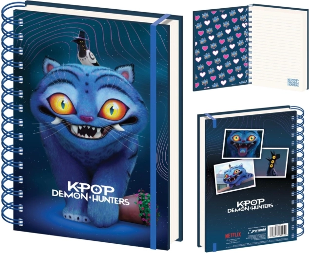 Blocnotes cu spirală A5 cu copertă lenticulară K-pop Demon Hunters, Derpy tigru