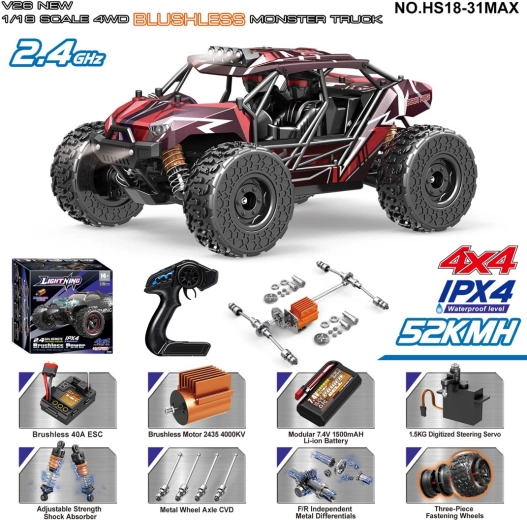 Mașină de teren cu telecomandă Monster Max 1:18