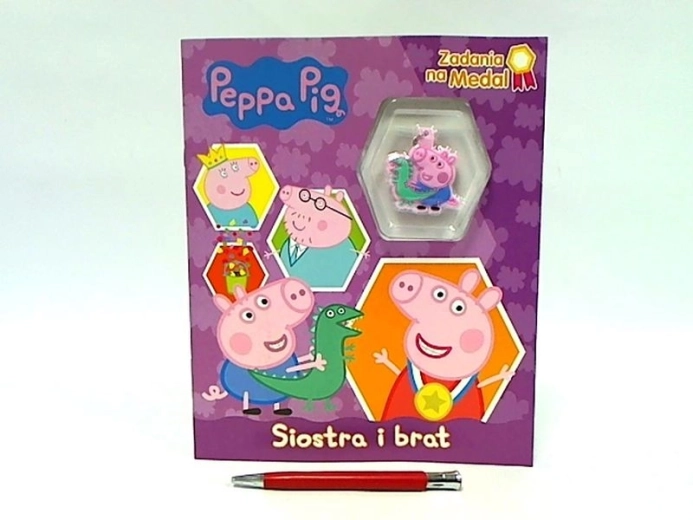 Sarcini și planșe de colorat Peppa Pig: surioara