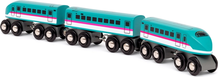 Tren din lemn Shinkansen Hayabusa E5 – ediția Trenuri ale lumii