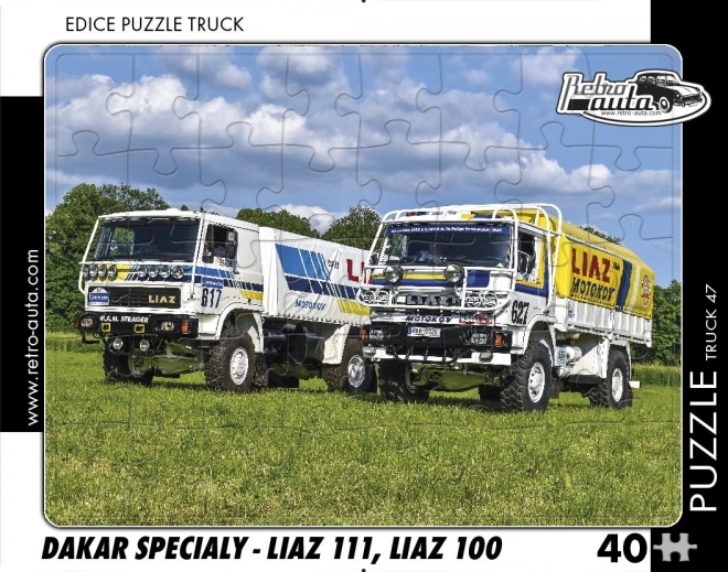 Puzzle RETRO-AUTA TRUCK Dakar, modele speciale LIAZ 111 și LIAZ 100 – 40 de piese