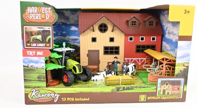 Fermă pentru copii cu tractor cu lumină și sunet