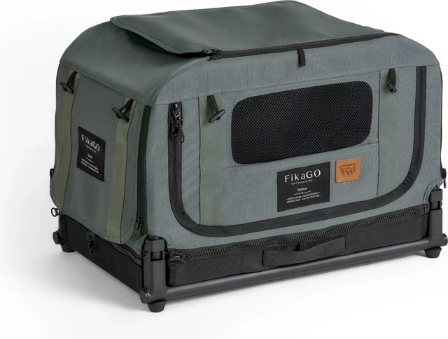 Cușcă pliabilă de transport FikaGO Queen XS verde