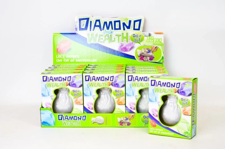 Diamante – set pentru excavarea pietrelor prețioase (12 buc. în display)