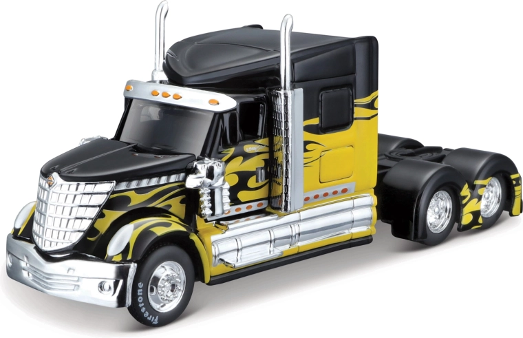 Maisto Design Custom Rigs International Lone Star negru-galben 1:64