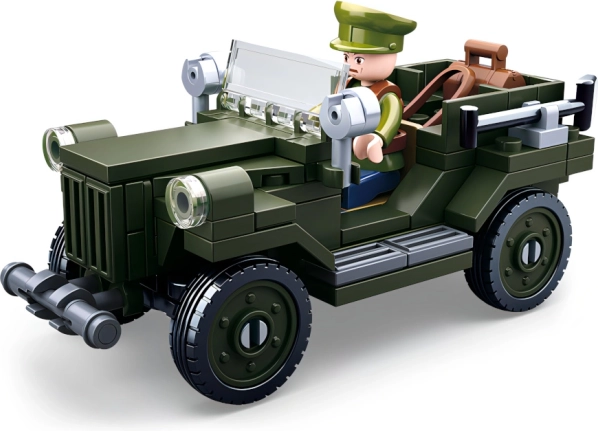 Set de construcție jeep militar Sluban GAZ 67