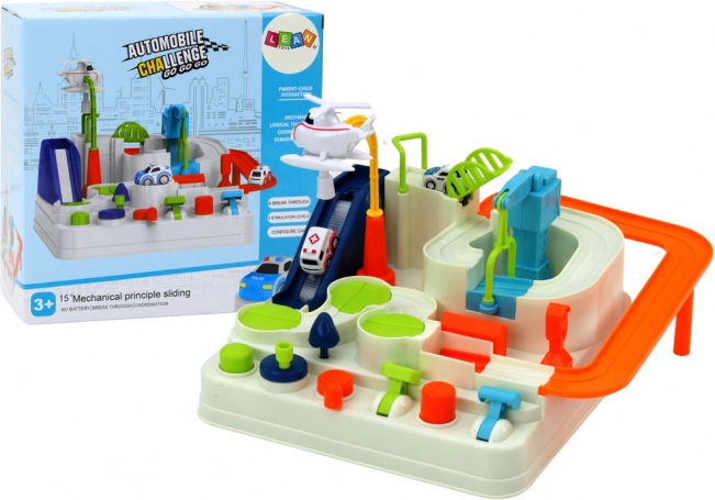 Drum de parcare interactiv pentru copii cu mașinuțe