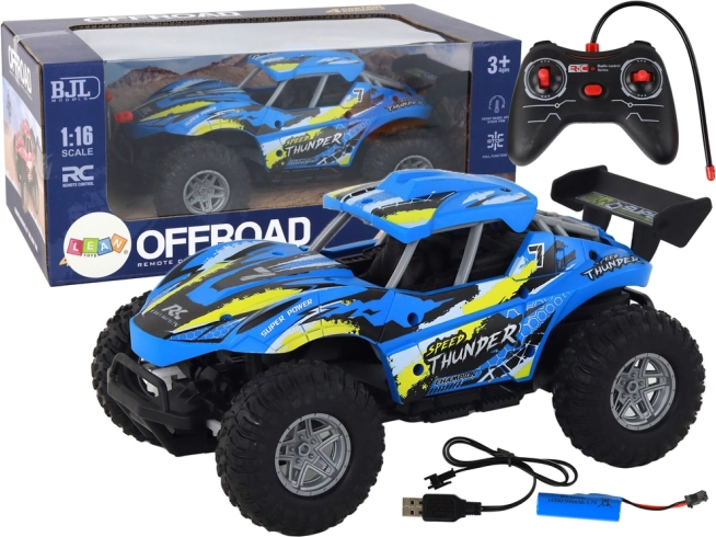 Mașină RC off-road 1:16 albastră