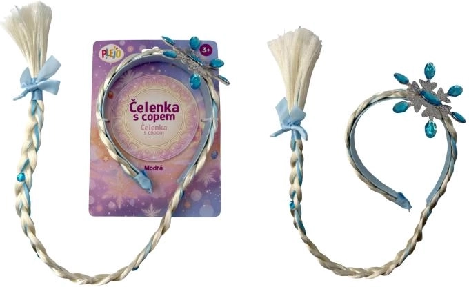 Plejo bentiță cu cosiță albastră