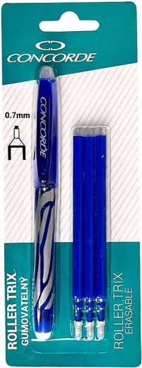 Roller Concorde Trix gumat 0,7 mm albastru + 3 rezerve