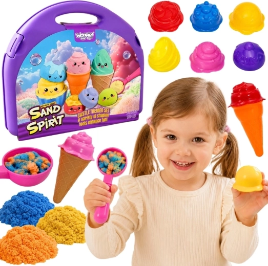 Set de nisip kinetic Gelaterie Sand Fairy WOOPIE, 13 piese