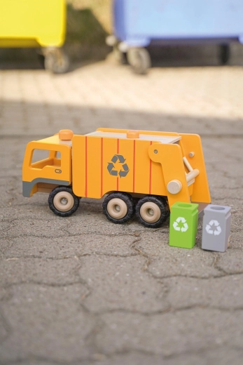 Mașină Eco din lemn pentru gunoi cu sortarea deșeurilor - 1 bucată