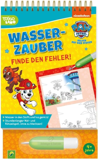 Paw Patrol magie cu apă – găsește greșeala (carte cartonată) - 1 bucată