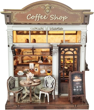 Căsuță în miniatură – magazin-cafenea 2Kids Toys
