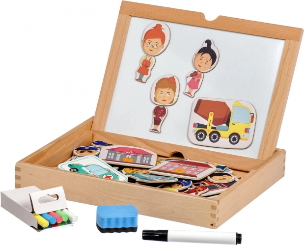 Joc magnetic în valiză – Îmi ghicești profesia? LUCY & LEO